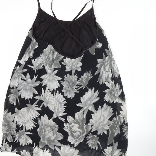 French Connection Women’s Black Floral Camisole Tank Top Size M