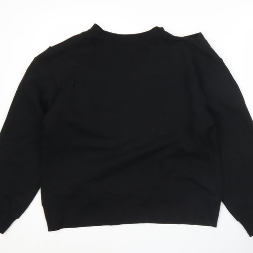Zara Women Black Small Pullover Sweatshirt Long Sleeve Casual