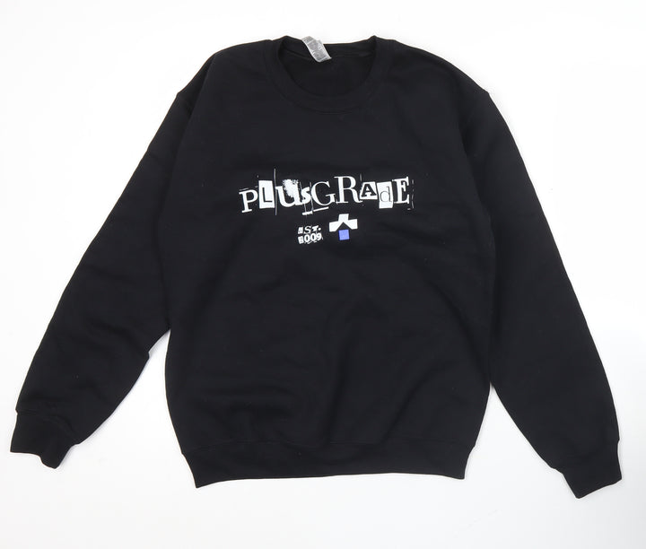 Gildan Women’s Black Pullover Sweatshirt Small PlusGrade Graphic