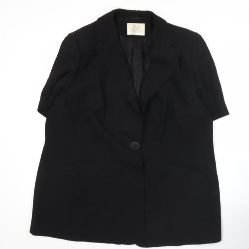 Ann Harvey Women’s Black Short Sleeve Blazer UK 16 Workwear Jacket