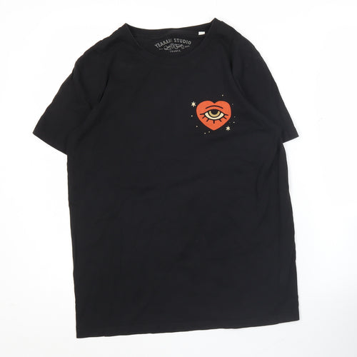 YEAHH! Studio Men's Black M Graphic T-Shirt Short Sleeve Cotton