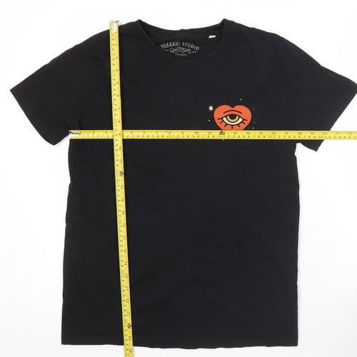 YEAHH! Studio Men's Black M Graphic T-Shirt Short Sleeve Cotton