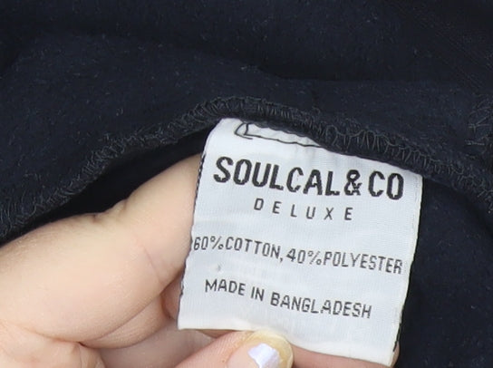 SoulCal & Co Men’s Blue Medium 1/4 Zip Embroidered Sweatshirt