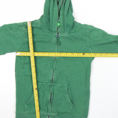 Mountain Warehouse Boys Green Full Zip Hoodie 9-10 Years Cotton Blend