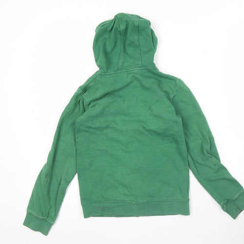 Mountain Warehouse Boys Green Full Zip Hoodie 9-10 Years Cotton Blend