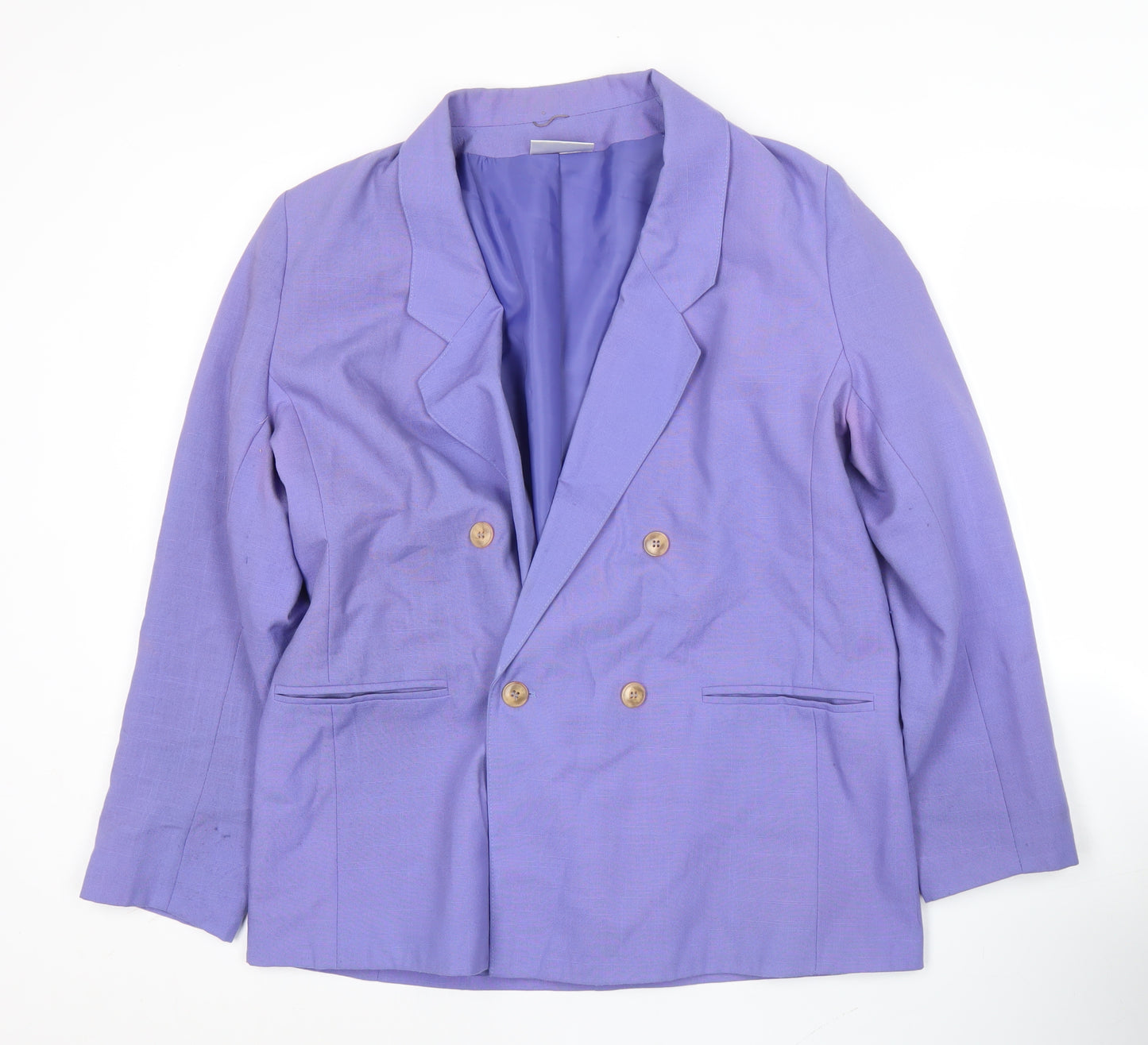 Features Women Purple Size 16 Double-Breasted Blazer Jacket