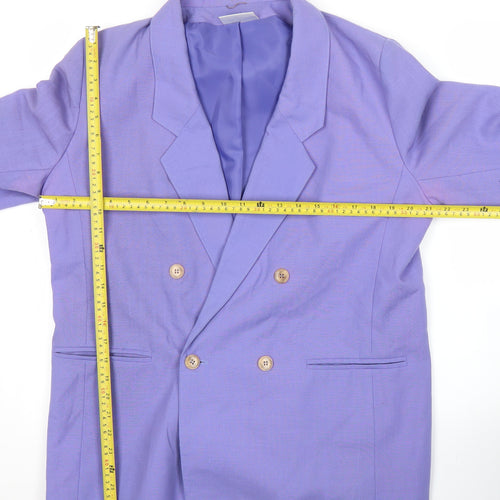 Features Women Purple Size 16 Double-Breasted Blazer Jacket