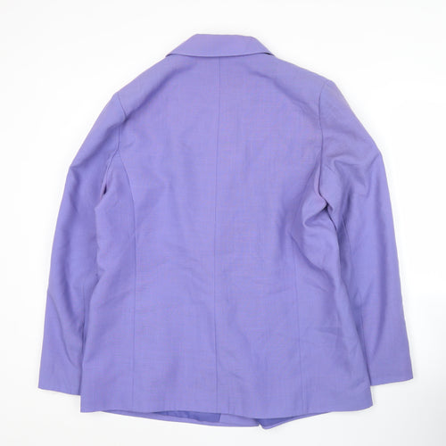 Features Women Purple Size 16 Double-Breasted Blazer Jacket