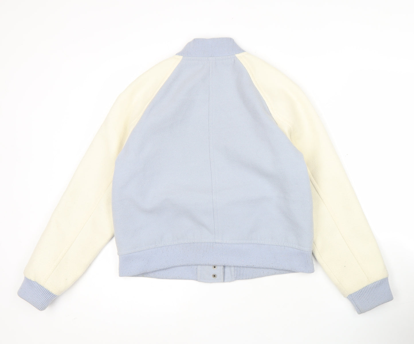 Earth Music & Ecology Womens Blue Varsity Jacket Size M Casual