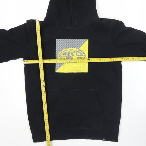 Animal Boys Black Pullover Hoodie 11-12 Years Logo Graphic Cotton Blend