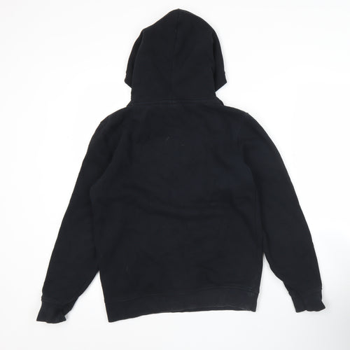 Animal Boys Black Pullover Hoodie 11-12 Years Logo Graphic Cotton Blend