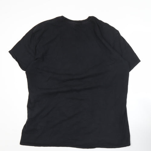 boohooMAN Men's Black L Graphic Print Music T-Shirt