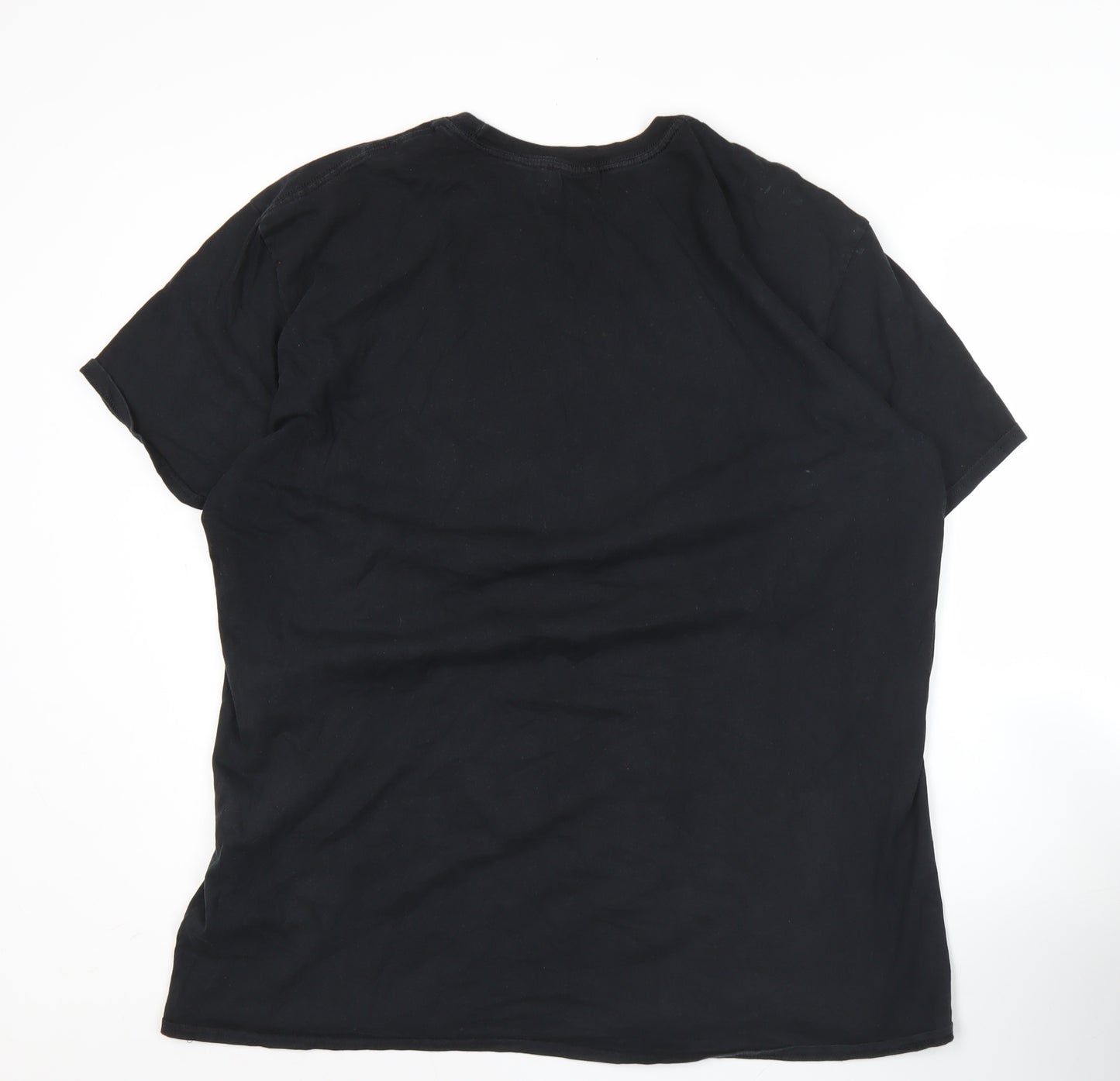 boohooMAN Men's Black L Graphic Print Music T-Shirt