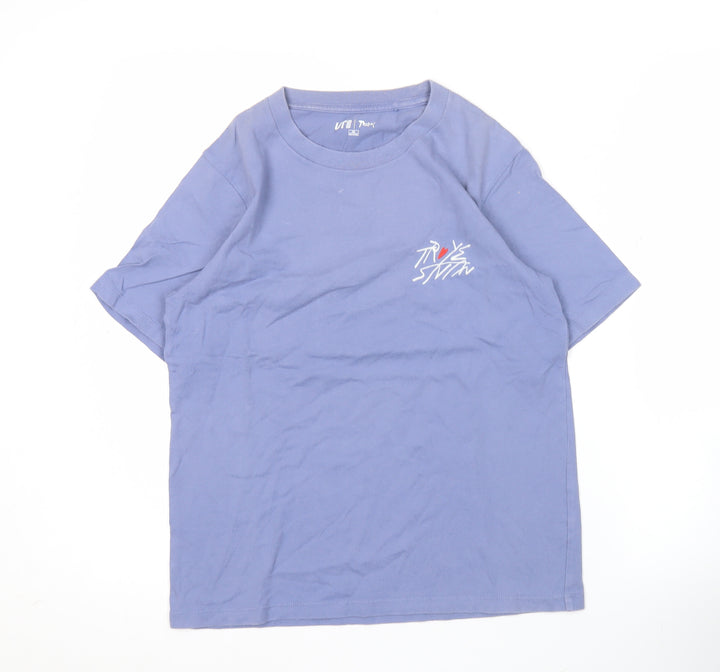 Uniqlo Troye Sivan Blue XS Unisex Graphic T-Shirt Short Sleeve