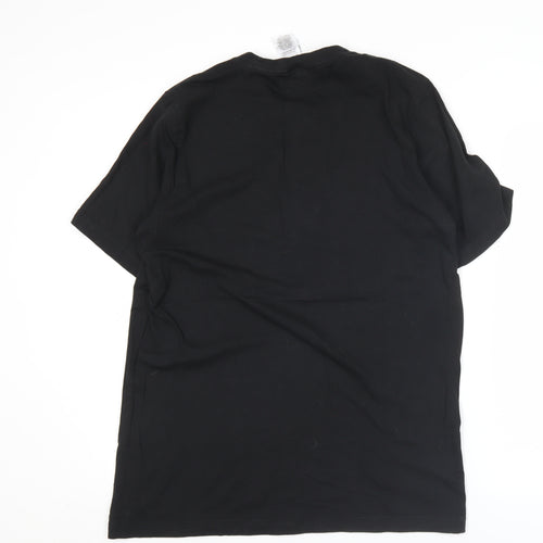 Adidas Mens Black Medium Graphic Logo Sports T-Shirt