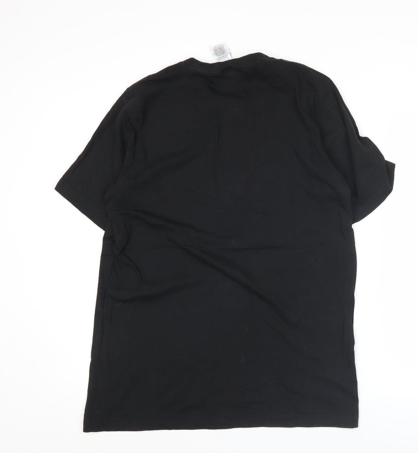 Adidas Mens Black Medium Graphic Logo Sports T-Shirt