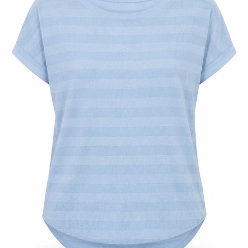 Next Womens Blue Striped Short Sleeve Crew Neck T-Shirt Size 8