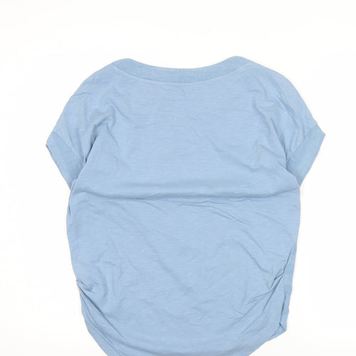Next Womens Blue Striped Short Sleeve Crew Neck T-Shirt Size 8