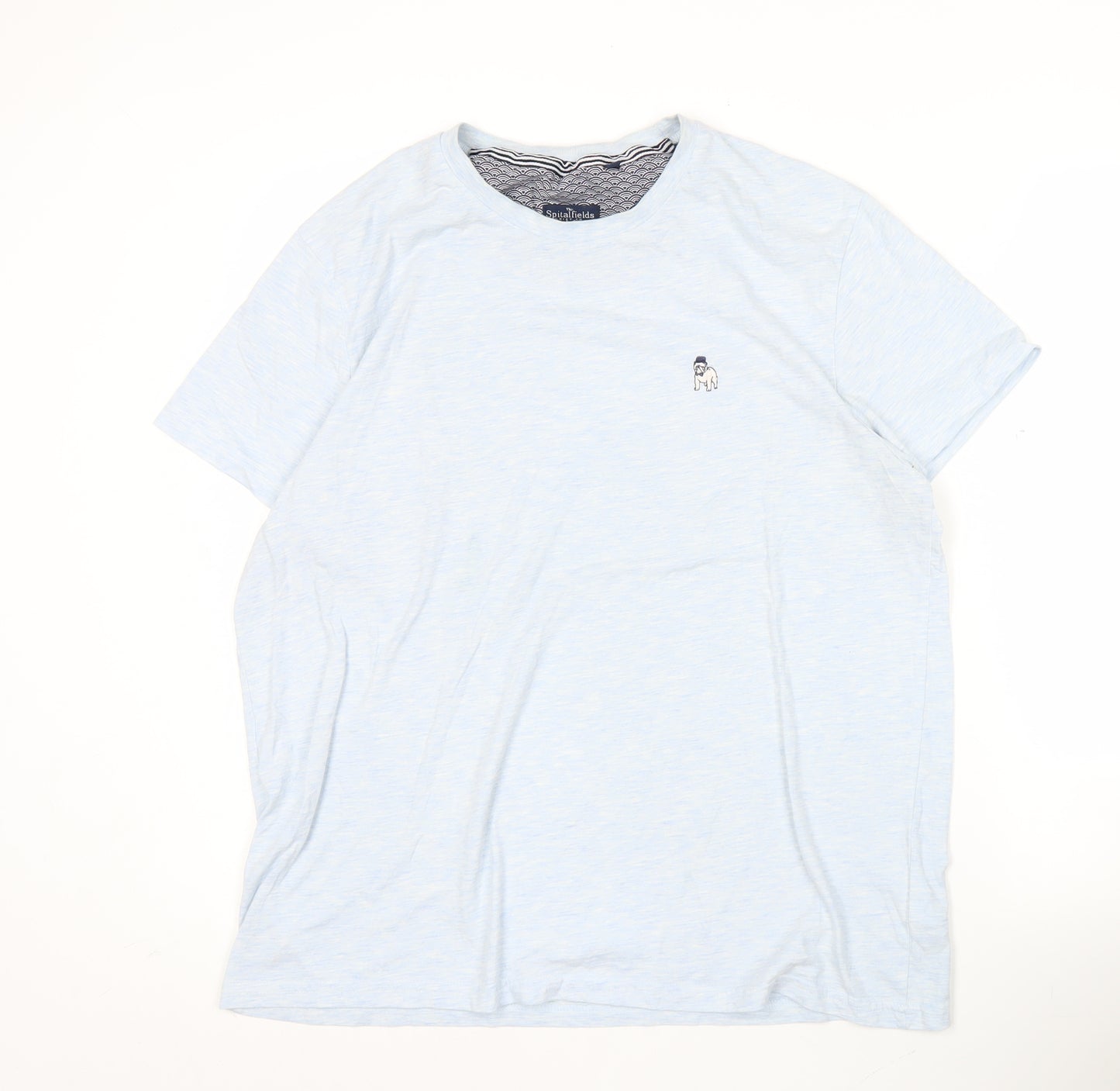 Spitalfields Men’s Blue XL Crew Neck Short Sleeve T-Shirt