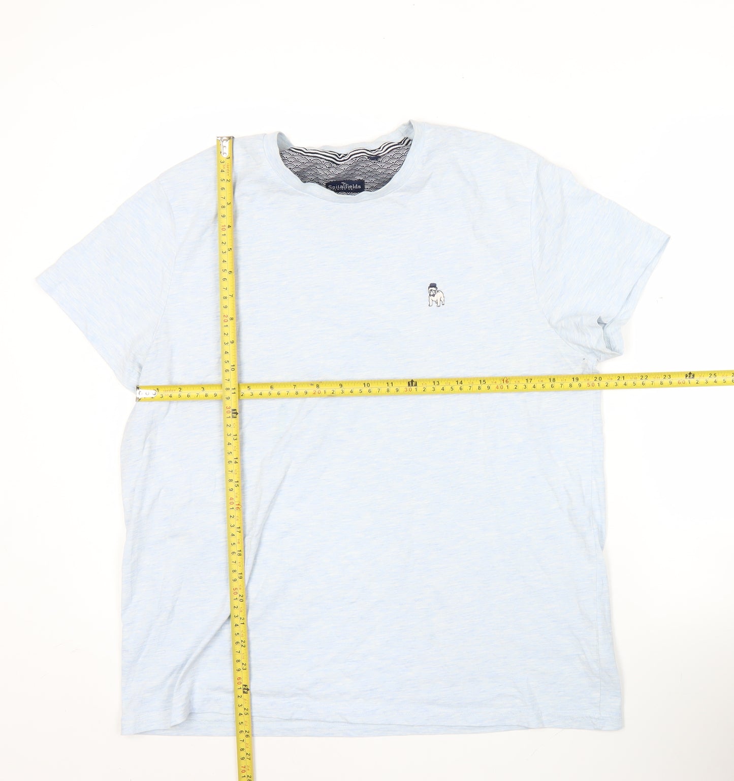 Spitalfields Men’s Blue XL Crew Neck Short Sleeve T-Shirt