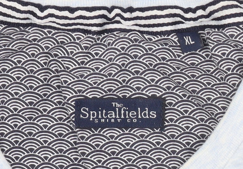 Spitalfields Men’s Blue XL Crew Neck Short Sleeve T-Shirt