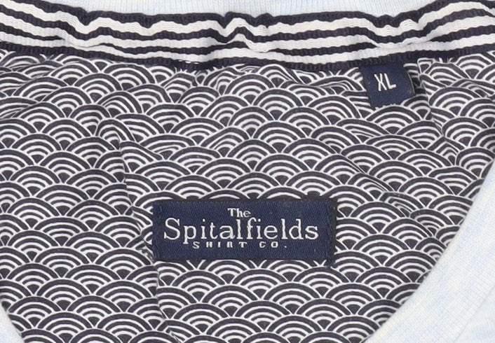 Spitalfields Men’s Blue XL Crew Neck Short Sleeve T-Shirt