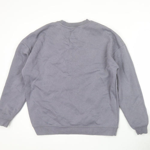 Jack Wills Womens Grey Logo Sweatshirt UK 10 Pullover Long Sleeve