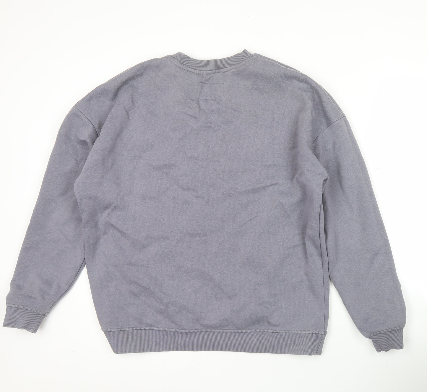 Jack Wills Womens Grey Logo Sweatshirt UK 10 Pullover Long Sleeve