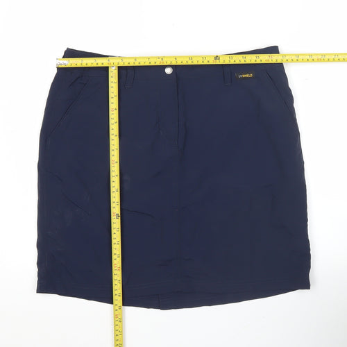Jack Wolfskin Women Blue Size 10 Outdoor Travel Skirt with Pockets
