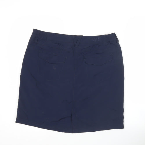 Jack Wolfskin Women Blue Size 10 Outdoor Travel Skirt with Pockets