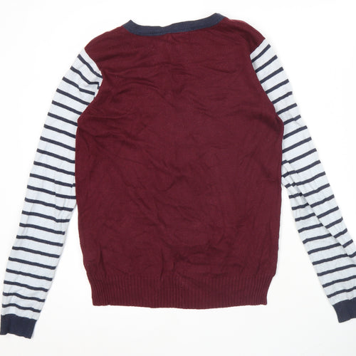Linea Weekend Womens Multicoloured Striped Pullover Jumper Size M