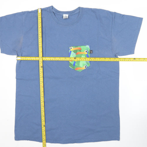 Day in the Magic Men's Blue L Graphic Pocket Cotton T-Shirt