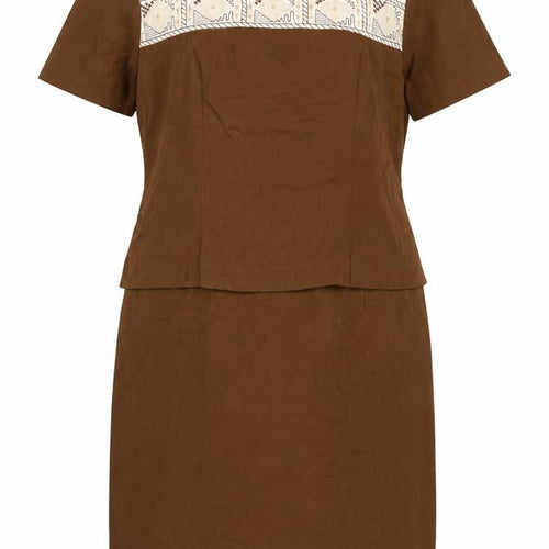 Melissa Collection Petites Brown Sheath Knee Length Dress Size 12