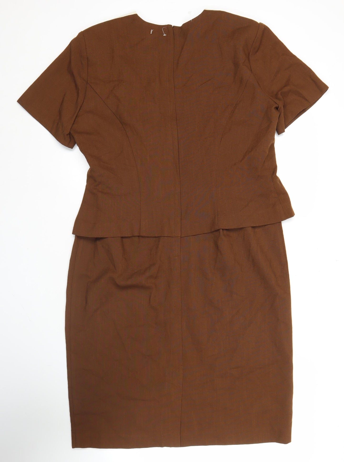Melissa Collection Petites Brown Sheath Knee Length Dress Size 12
