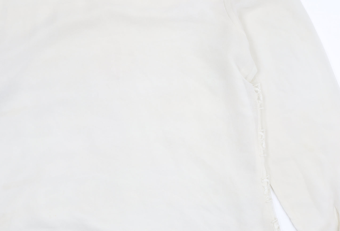 Next Women’s Ivory Petite Blouse Size 14 Mock Neck Lace Detail