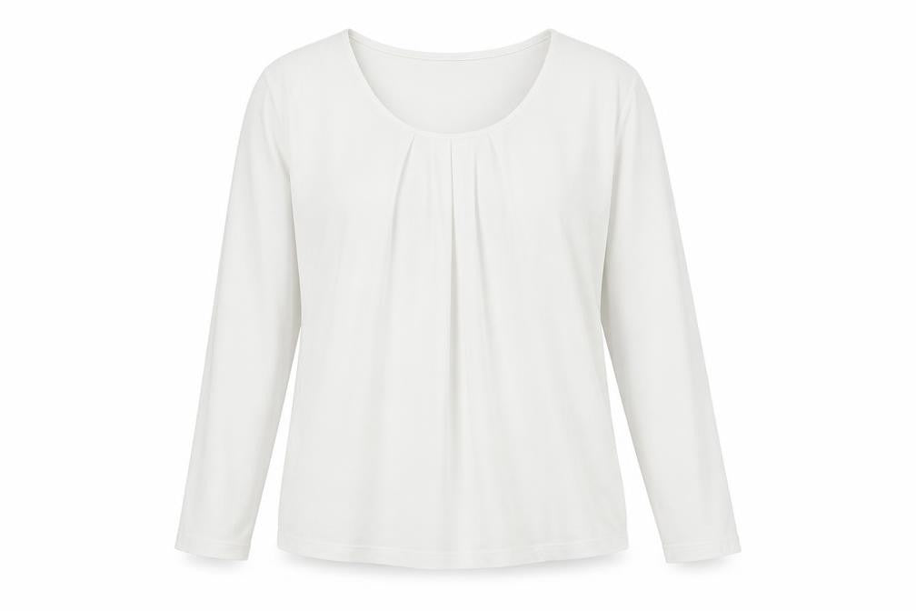 Gerry Weber Women’s White Blouse Size 16 Long Sleeve Scoop Neck