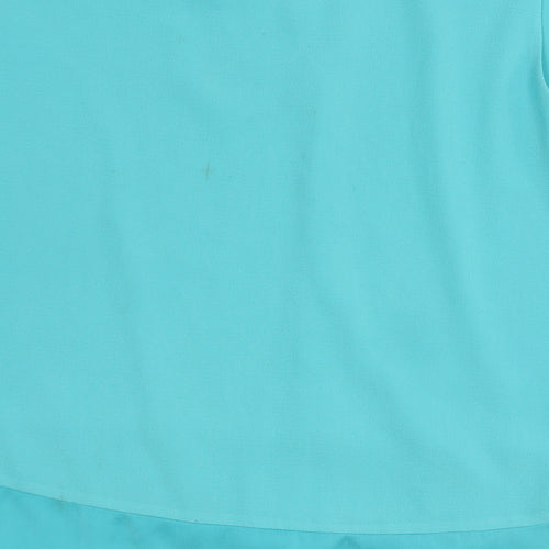 Whistles Women’s Blue Sleeveless Blouse Size 12 Scoop Neck
