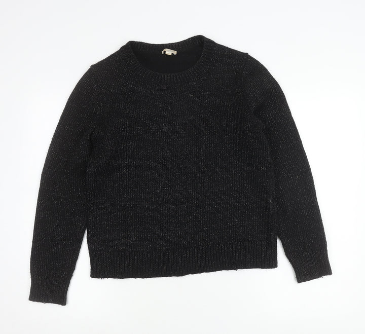 GAP Women’s Black L Pullover Jumper Crew Neck Long Sleeve Knit