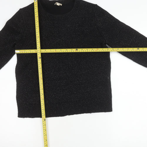 GAP Women’s Black L Pullover Jumper Crew Neck Long Sleeve Knit