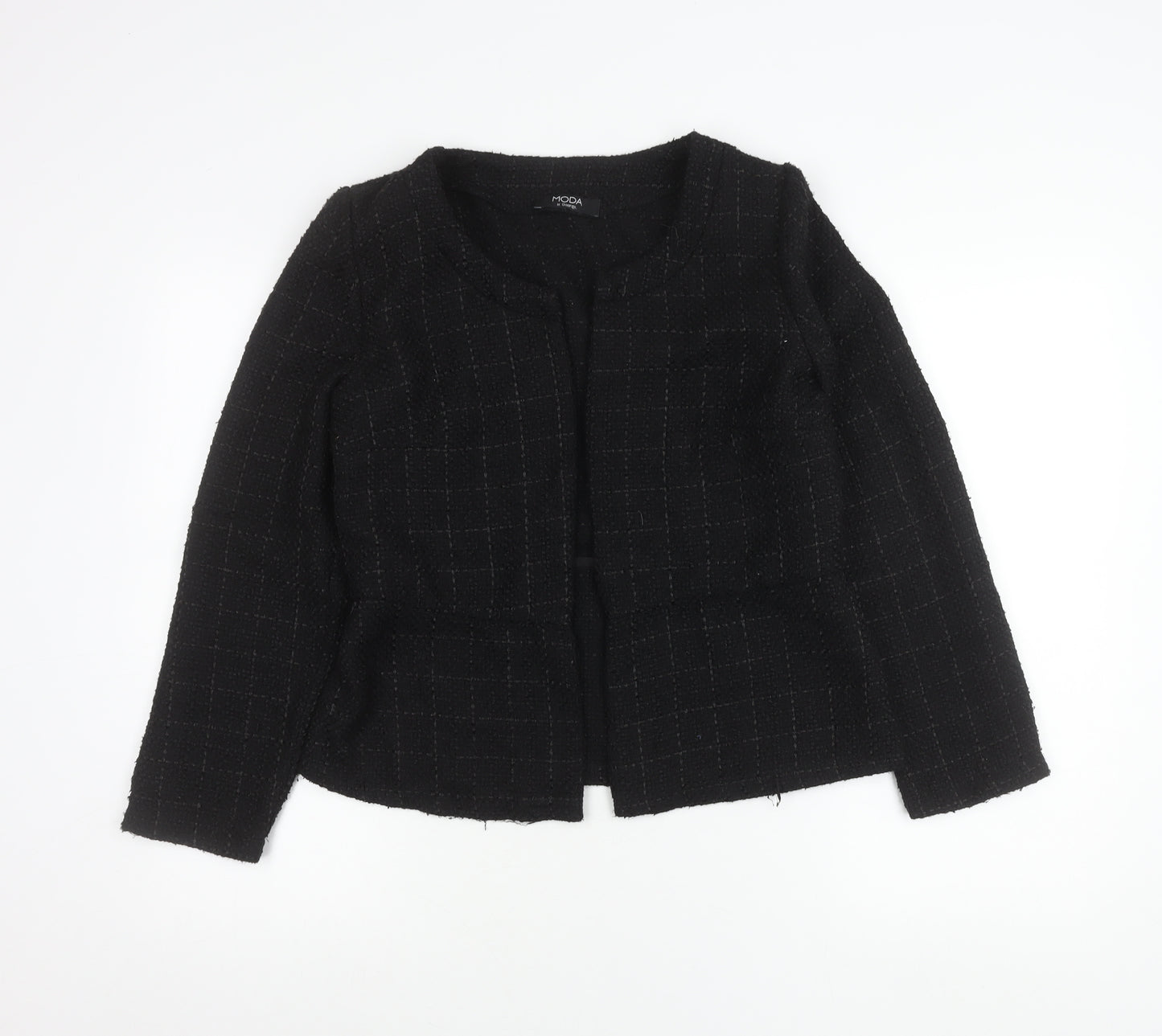 Moda at George Womens Black Bouclé Blazer Jacket Size 12