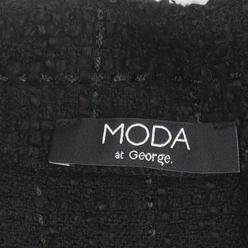 Moda at George Womens Black Bouclé Blazer Jacket Size 12