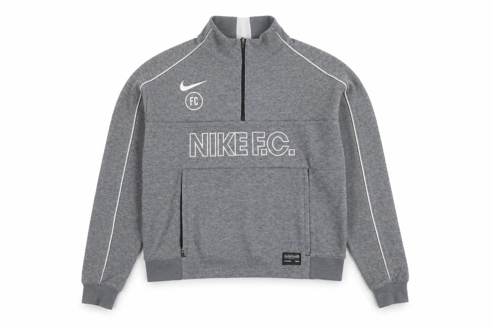 Nike Boys Grey XS Dri-Fit Half Zip Sweatshirt Football Training Top