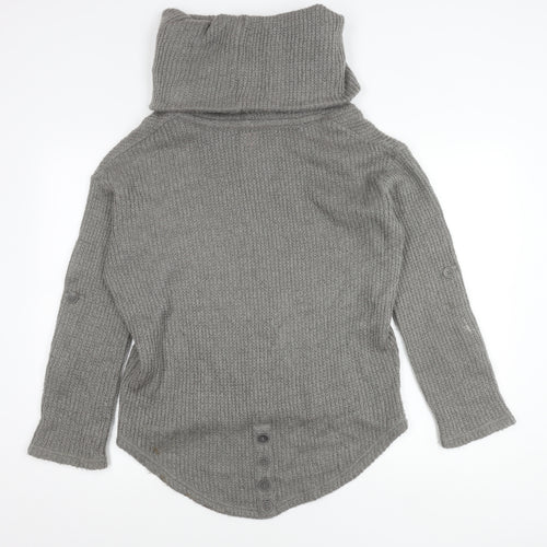 ONLY Womens Grey Cowl Neck Knit Pullover Jumper Size S