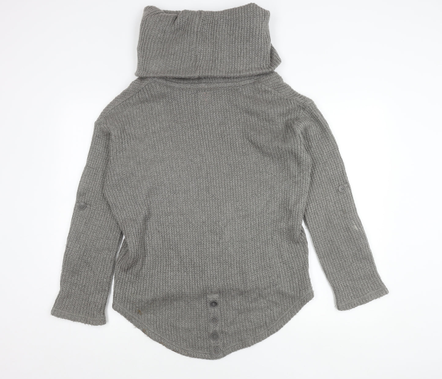 ONLY Womens Grey Cowl Neck Knit Pullover Jumper Size S