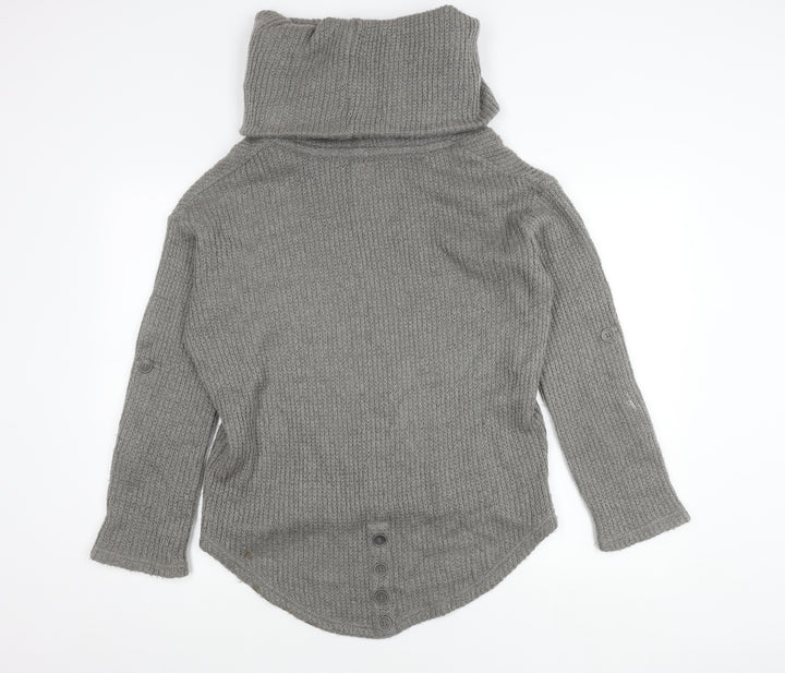 ONLY Womens Grey Cowl Neck Knit Pullover Jumper Size S