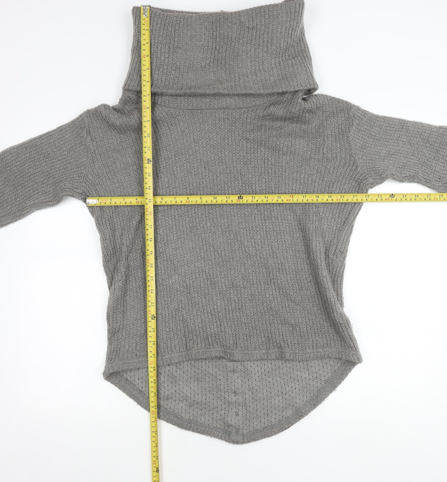 ONLY Womens Grey Cowl Neck Knit Pullover Jumper Size S