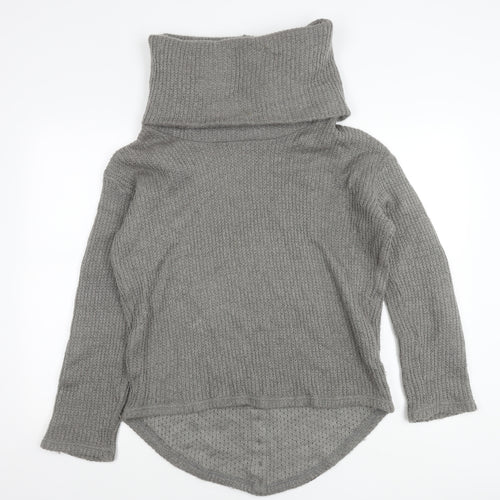 ONLY Womens Grey Cowl Neck Knit Pullover Jumper Size S
