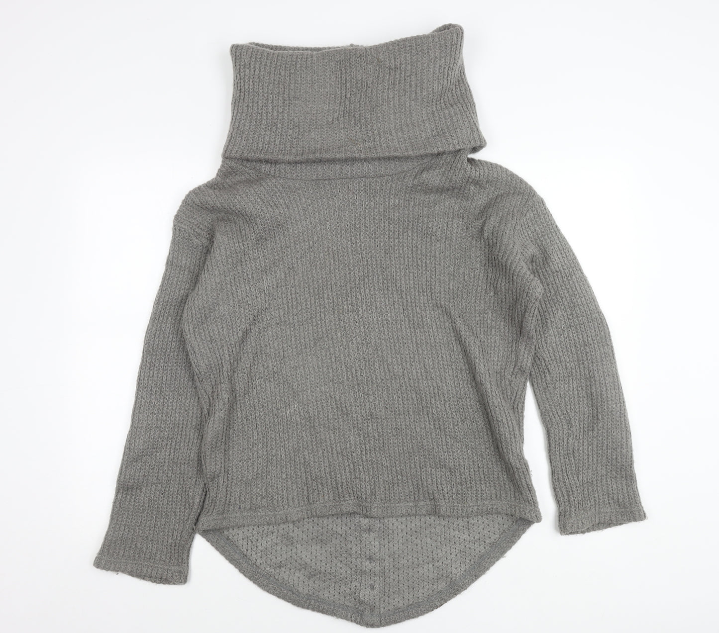 ONLY Womens Grey Cowl Neck Knit Pullover Jumper Size S