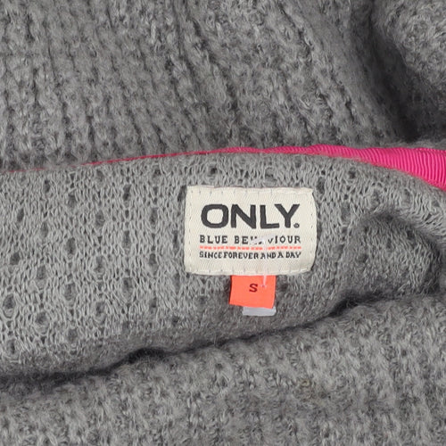 ONLY Womens Grey Cowl Neck Knit Pullover Jumper Size S