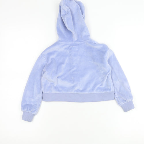 Converse Girls Blue Hooded Velour Zip Jacket 2-3 Years